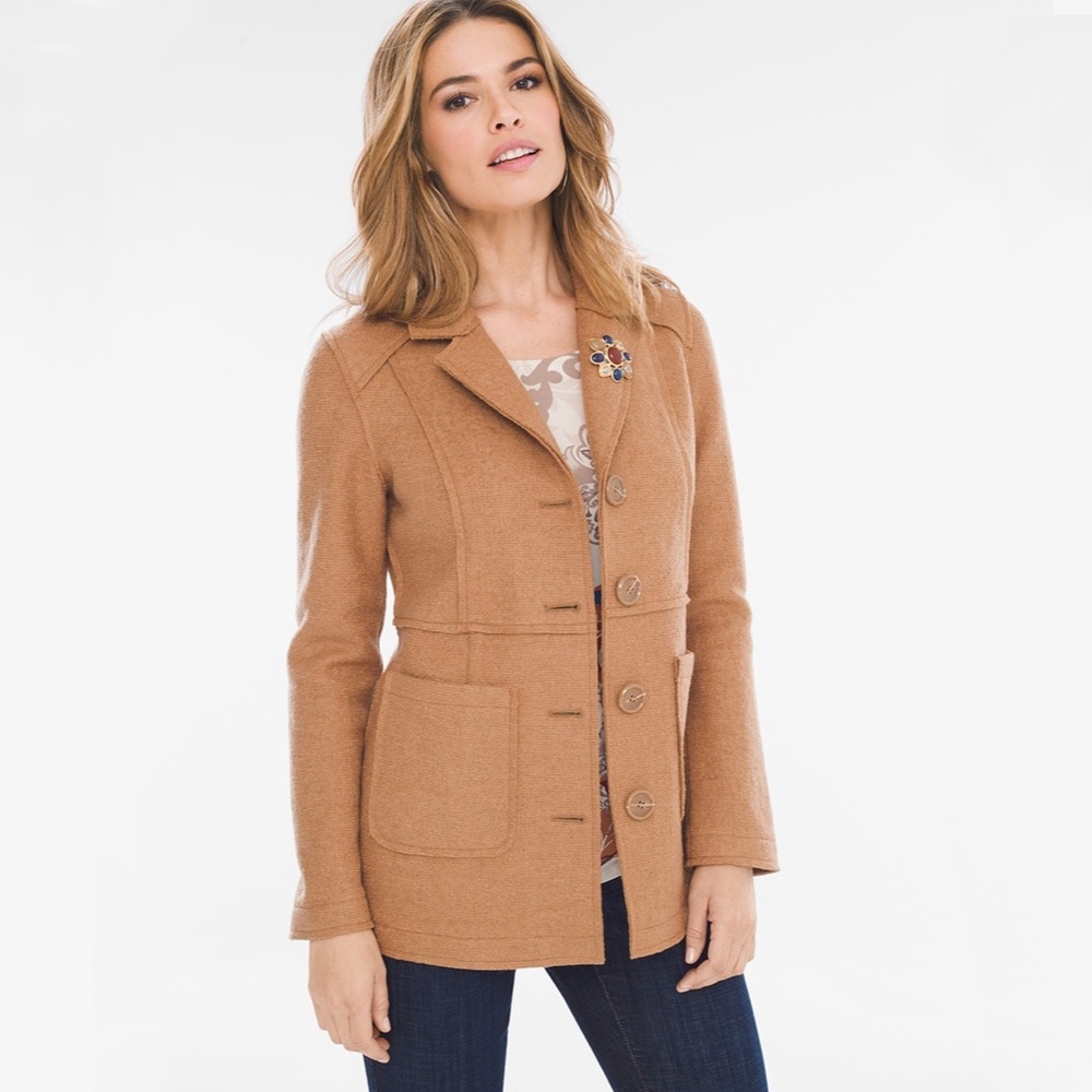 CHICO’S | Boiled Wool Blend Jacket | NWT